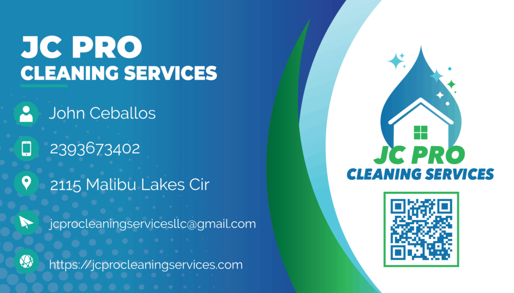 tarjeta jc pro cleaning services
